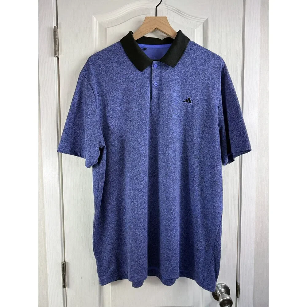 Adidas Go-To Printed Polo Shirt Cobalt Blue Men's XL